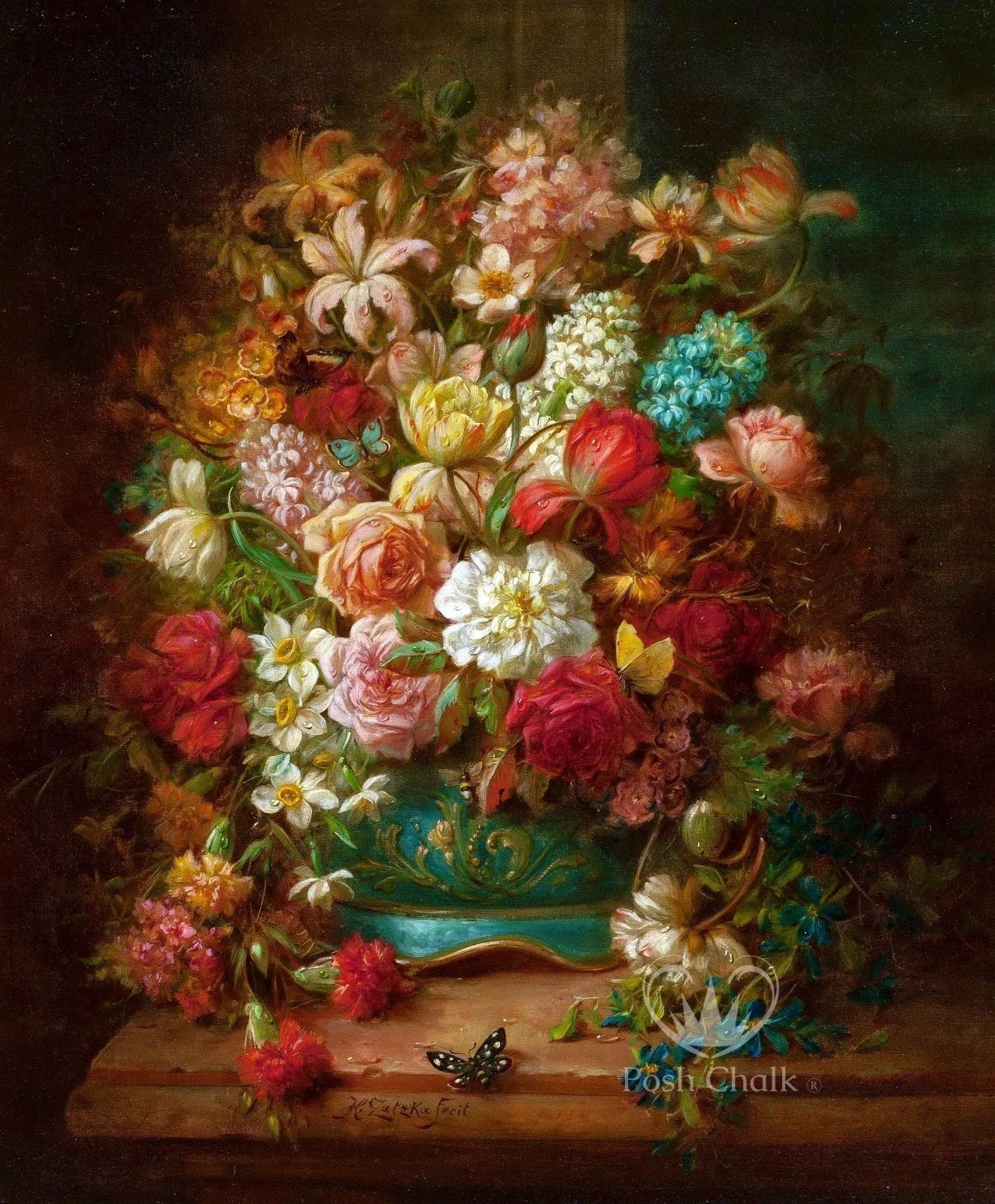 Bouquet of Flowers Posh Chalk Decoupage