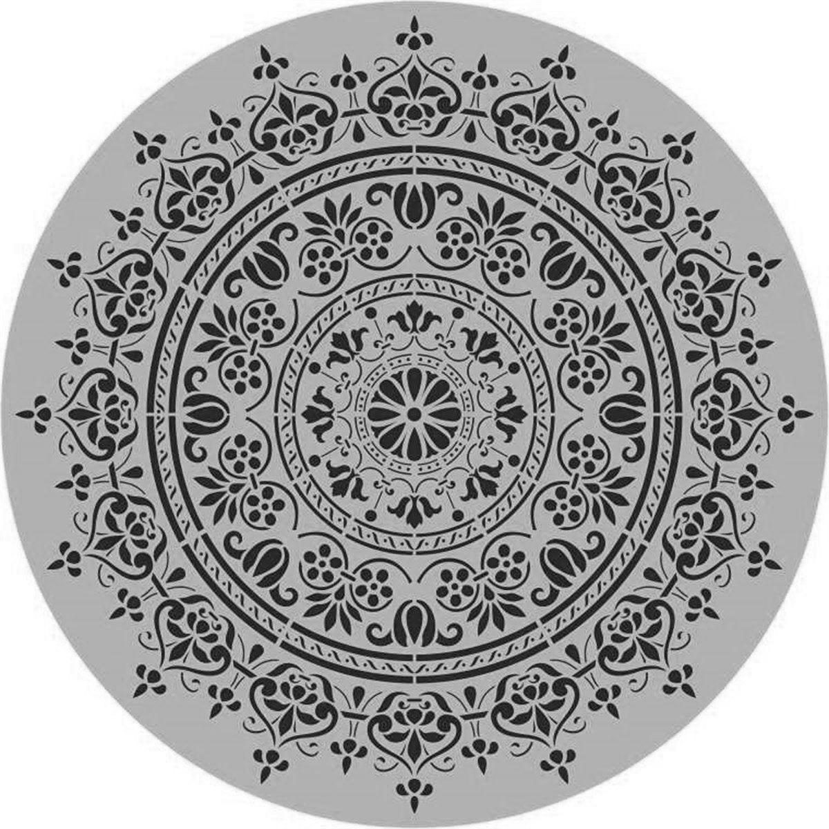Posh Chalk Stencil WoodUMandala 40x40cm