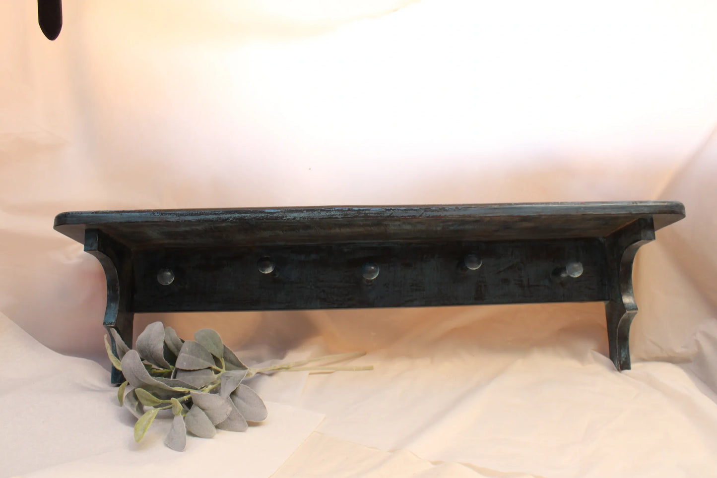 Five Peg Wood Shelf