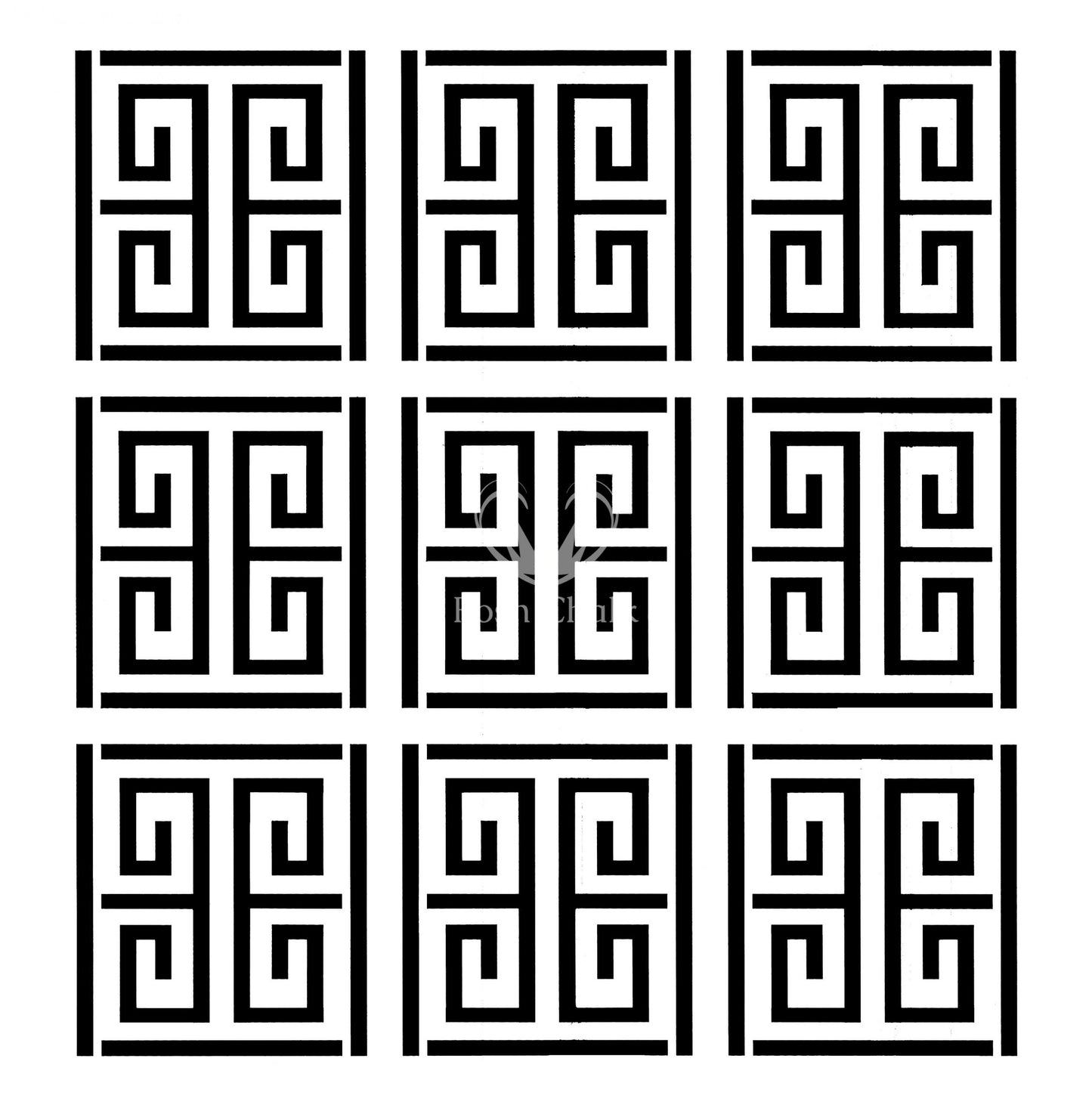 Posh Chalk Stencil Greek Maze 50x50cm