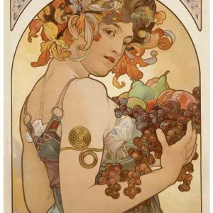 A women's Harvest Decoupage Print