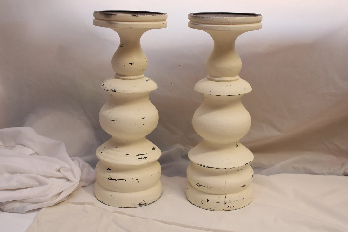 SOLD Wood Candle Set