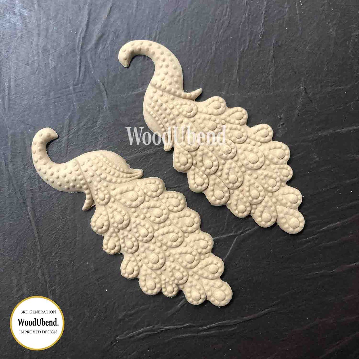 Pack of Two Peacocks WUB2120 4.5 in x 2 in