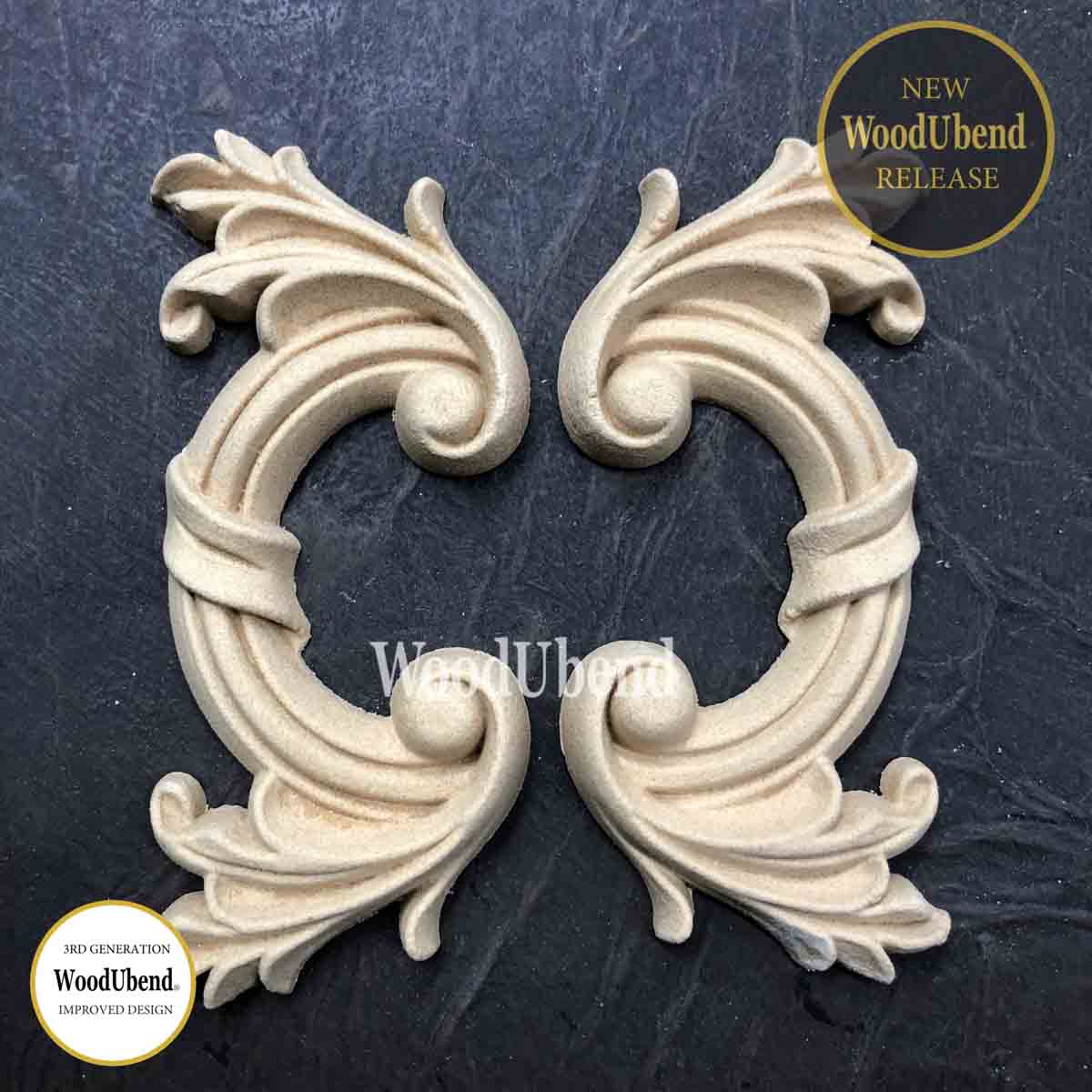 Set of Elaborate Scrolls WUBX1017.11 2.16" x 4.05"