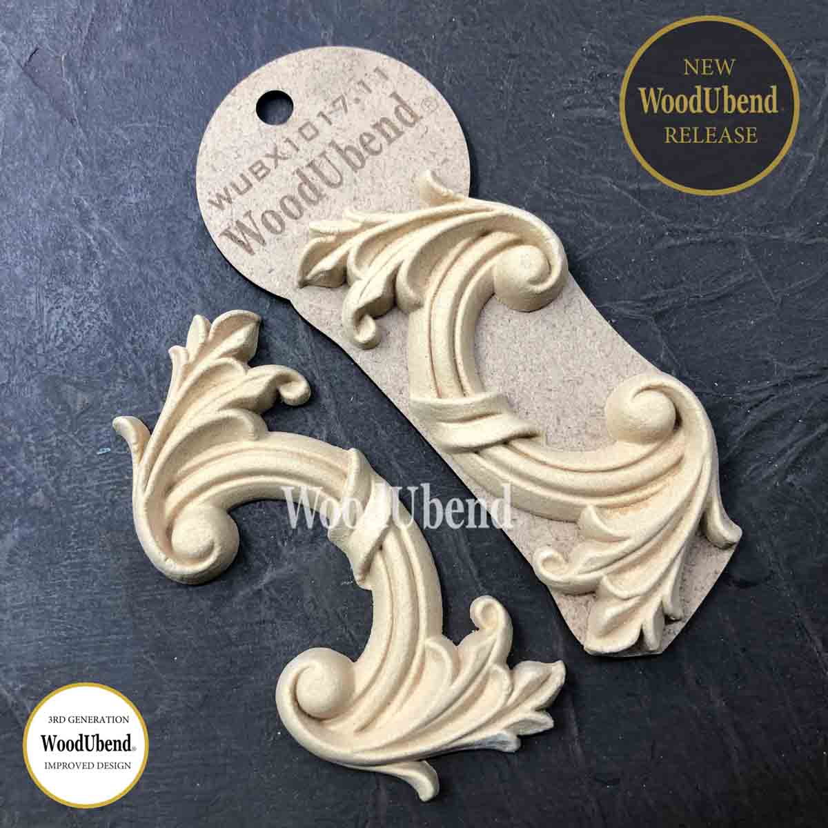 Set of Elaborate Scrolls WUBX1017.11 2.16" x 4.05"