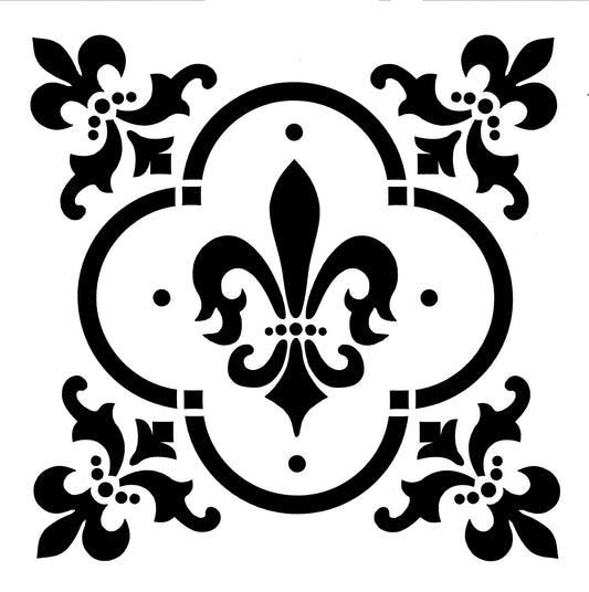 Posh Chalk Stencil Fleur De Lis 30x30cm