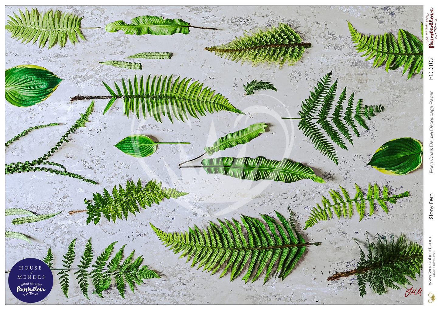 Stony Fern A3 Posh Chalk Deluxe Decoupage from The House of Mendes