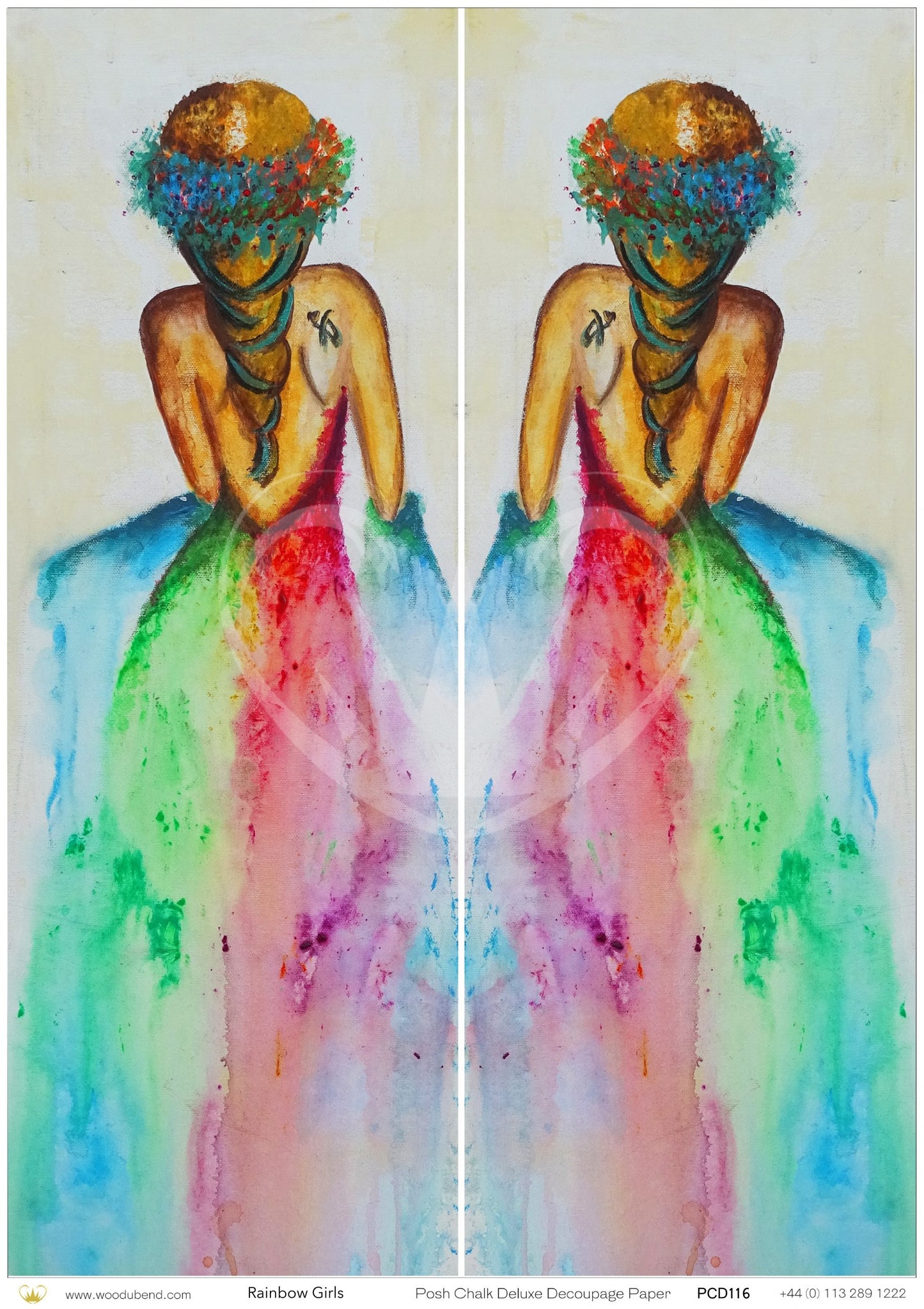 Rainbow Girl A1 Posh Chalk Deluxe Decoupage