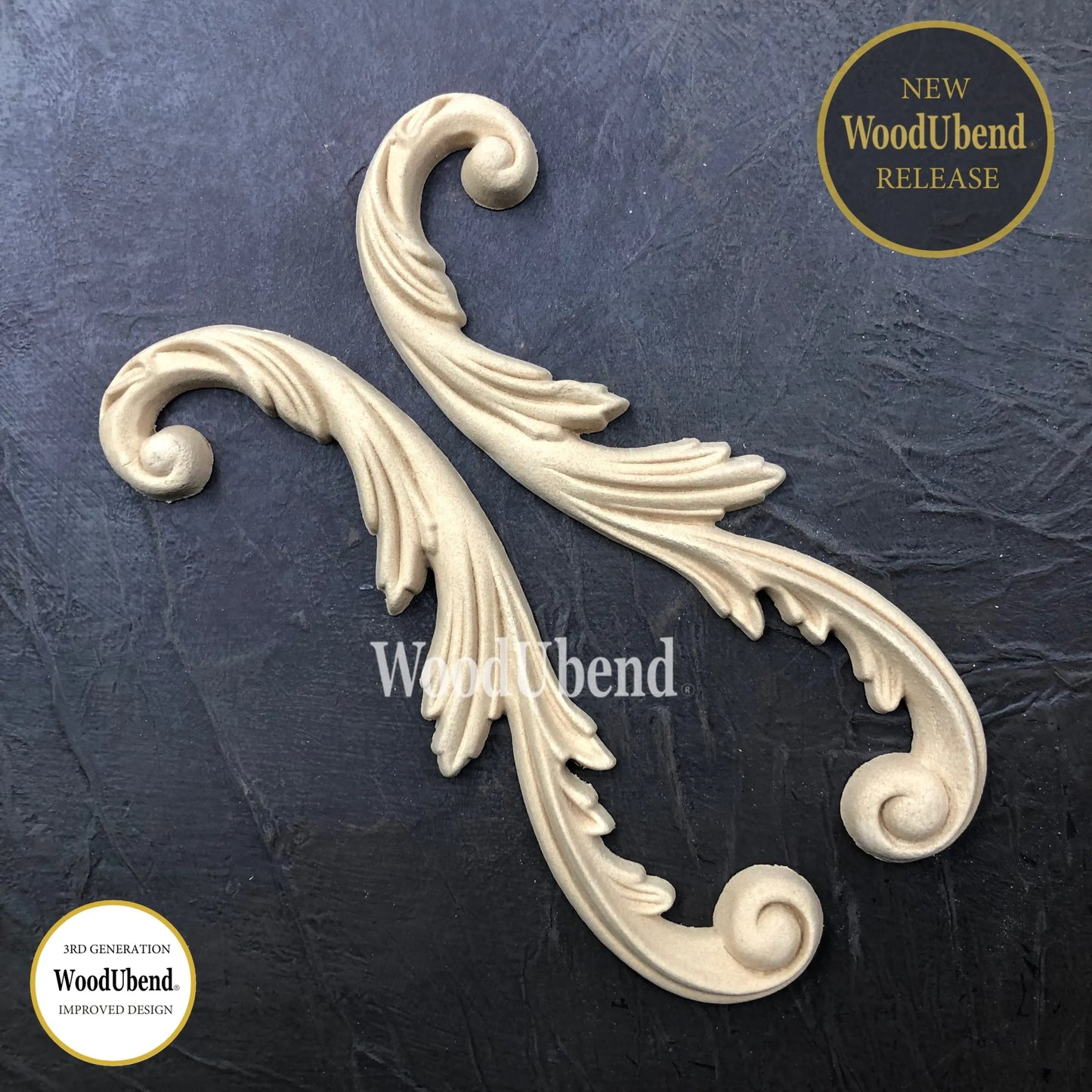 Set of WoodUbend Scrolls WUB6006 20.7x7cm