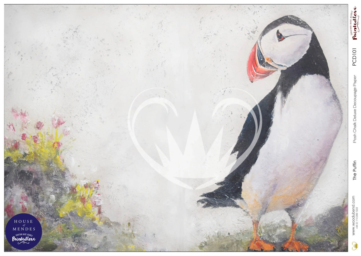 The Puffin A3 Posh Chalk Deluxe Decoupage from The House of Mendes