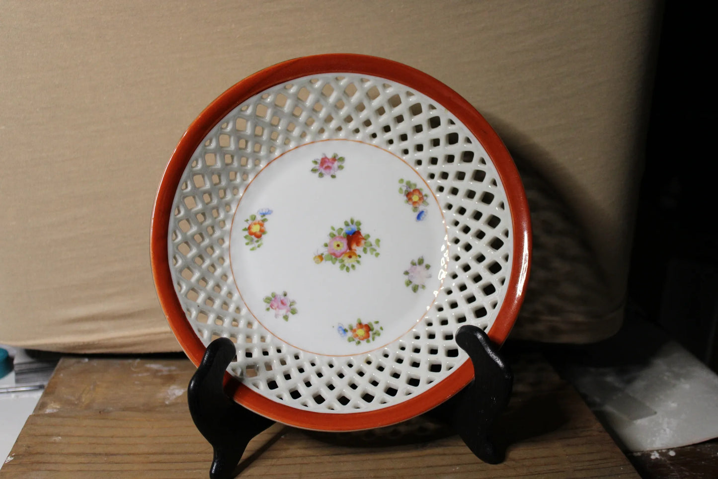 Vintage Porcelain Floral Plate