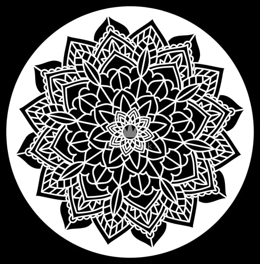 Posh Chalk Stencil Wall Mandala 80x80cm