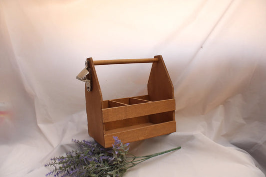 Wood Tote With Bottle Opener