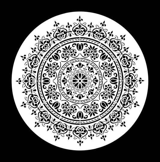 Posh Chalk Stencil WoodUMandala (small) 30x30cm