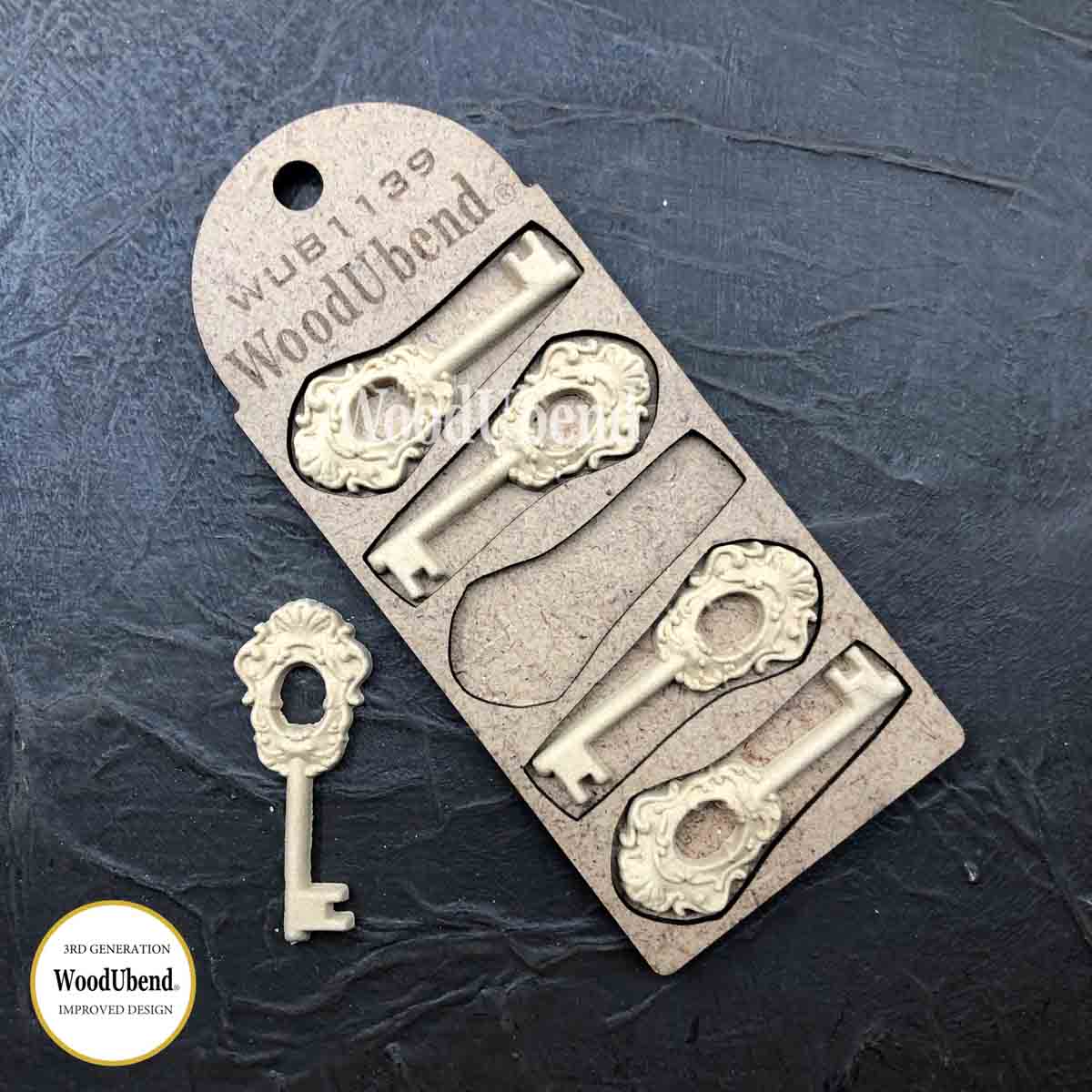 Pack of Five Keys WUB1139 6x2.2cms