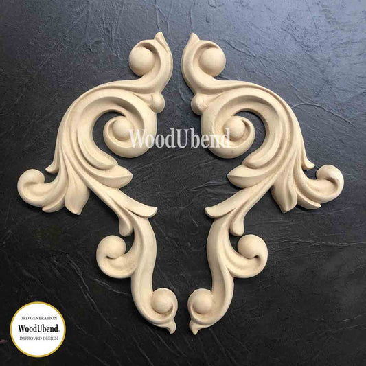 Set of Decorative Scrolls WUB1322-4 26×15.5cm