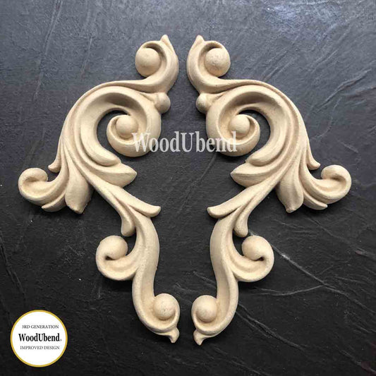 Set of Decorative Scrolls WUB1386-7 17.5x8cm