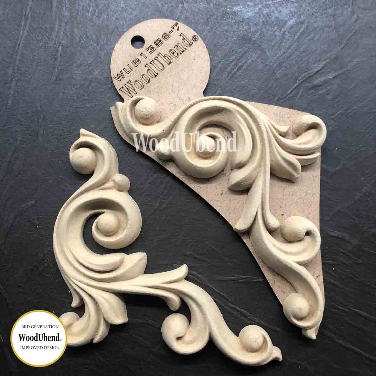 Set of Decorative Scrolls WUB1386-7 17.5x8cm