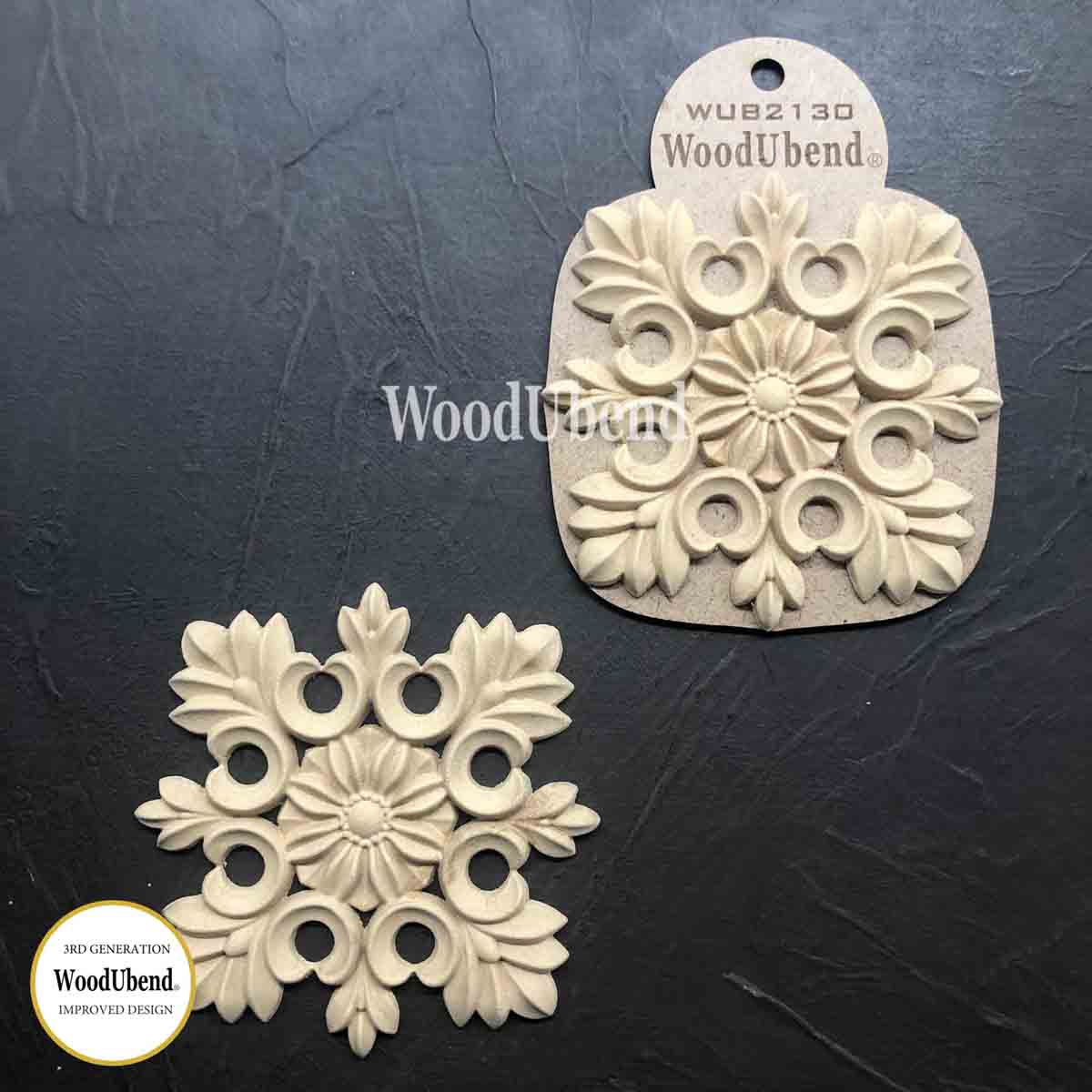 Pack of Two Floral Square WUB2130 11.2cms