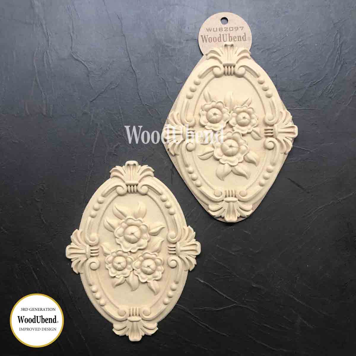 Pack of Two Flower Plaques WUB2097 20x15cm