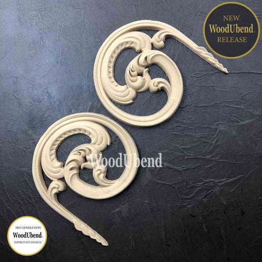 Set of Ornate Scrolls WUB6010 14x15.5cm