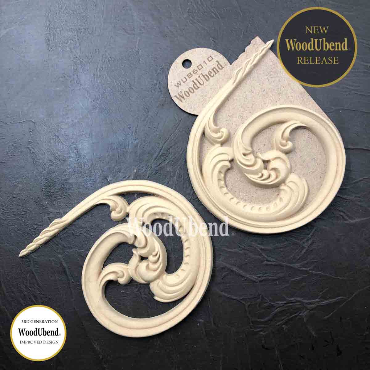 Set of Ornate Scrolls WUB6010 14x15.5cm