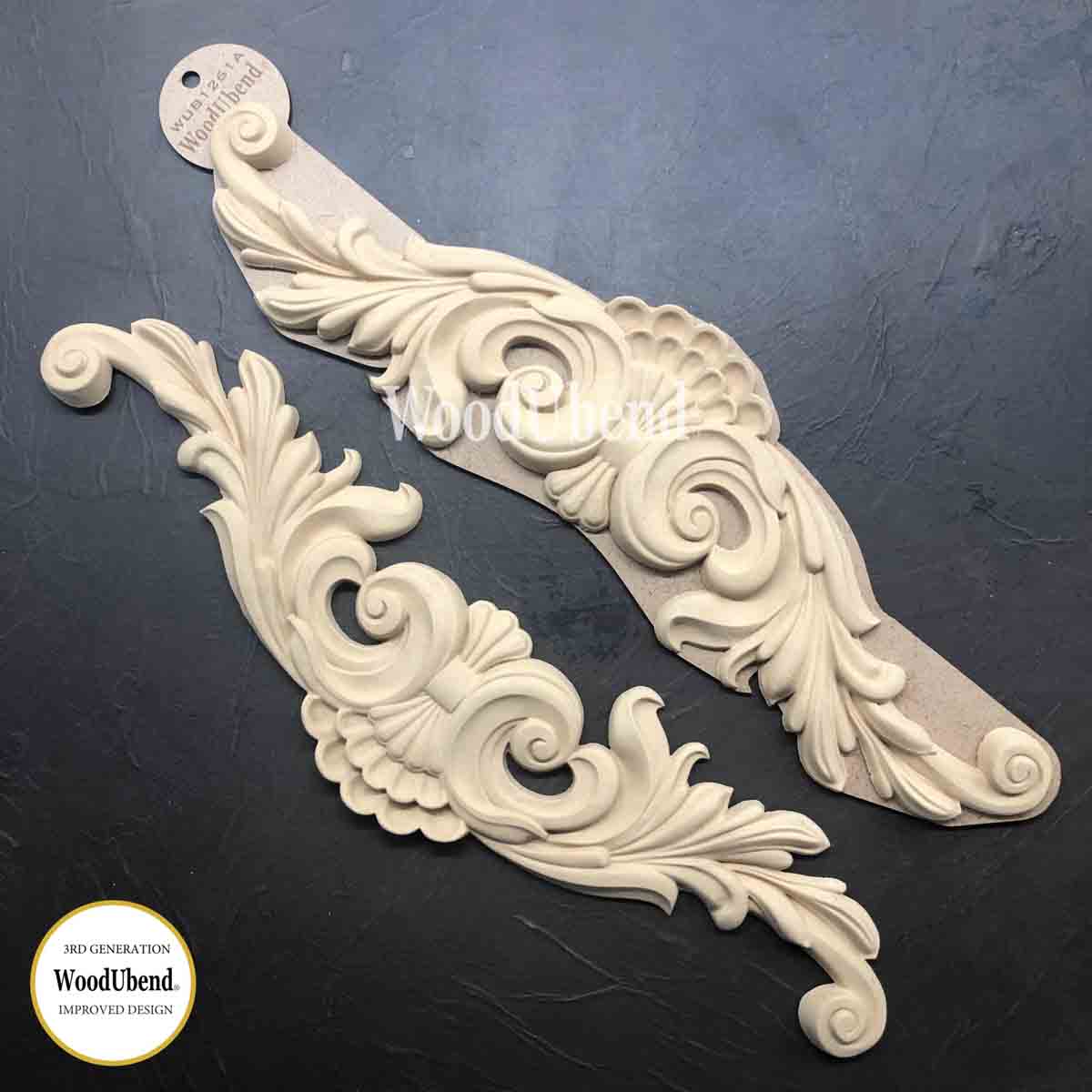 Pack of Two Pediments WUB1261A 48x12.5cm