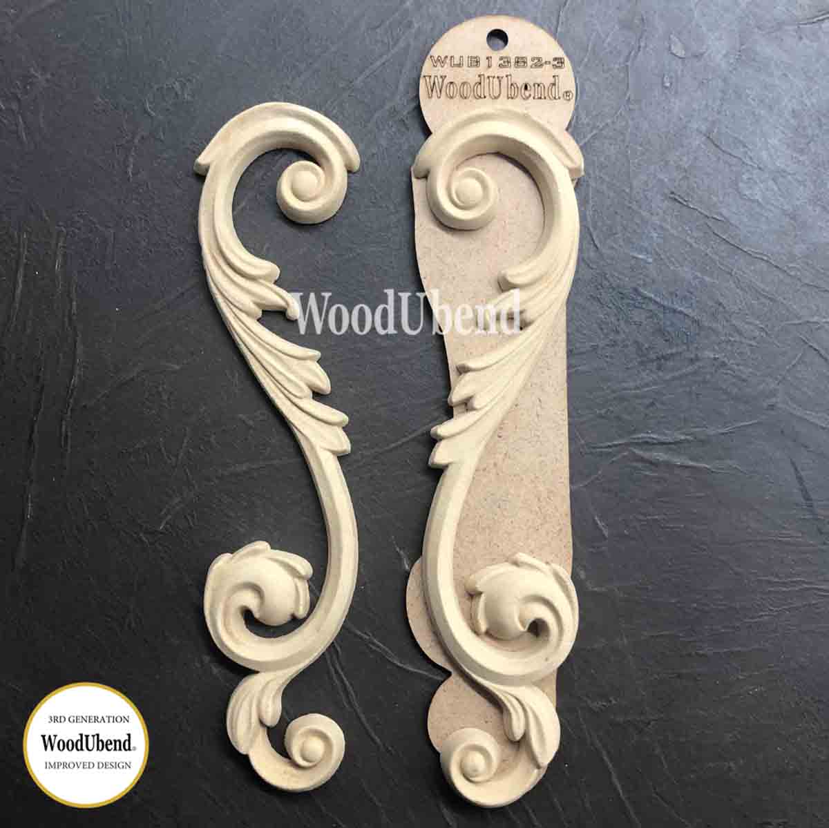 Scroll WUB1382-3 26x7cm